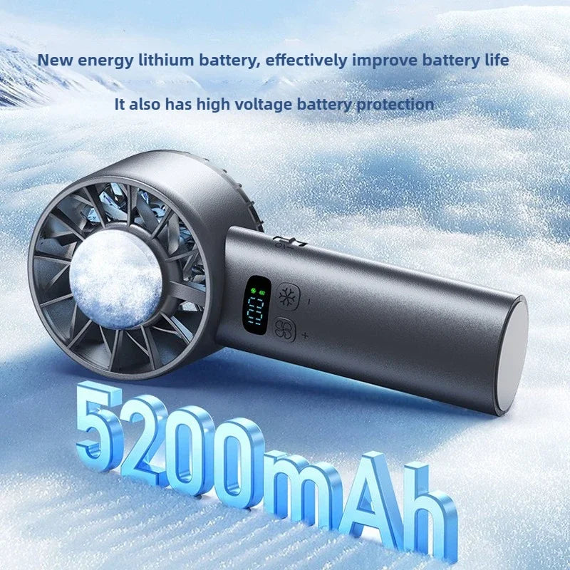 Ice compress high-speed cooling fan handheld fans USB Rechargeable