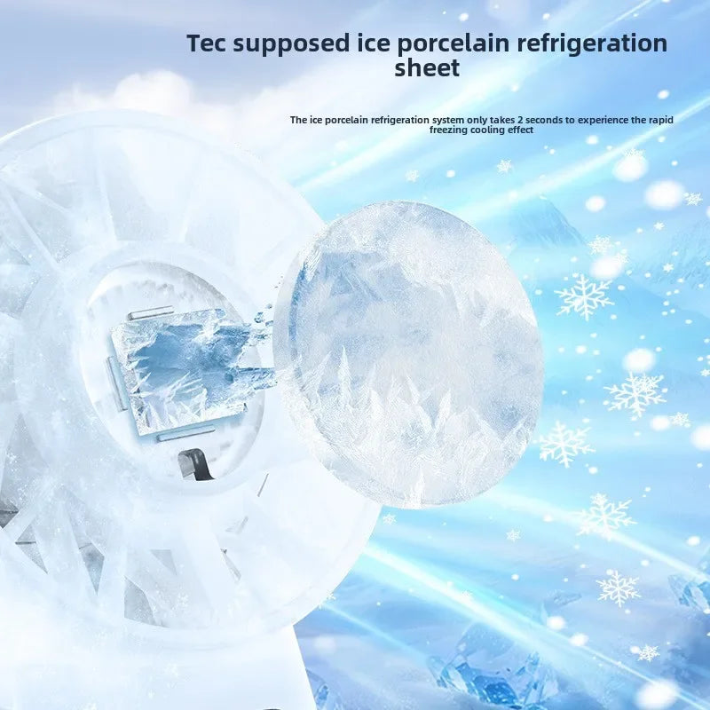 Ice compress high-speed cooling fan handheld fans USB Rechargeable