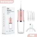 Oral Irrigator Portable Dental Water Flosser USB Rechargeable Water