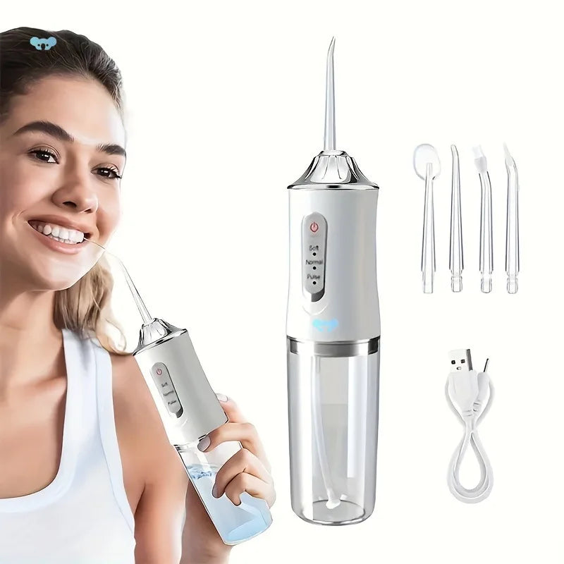Oral Irrigator Portable Dental Water Flosser USB Rechargeable Water